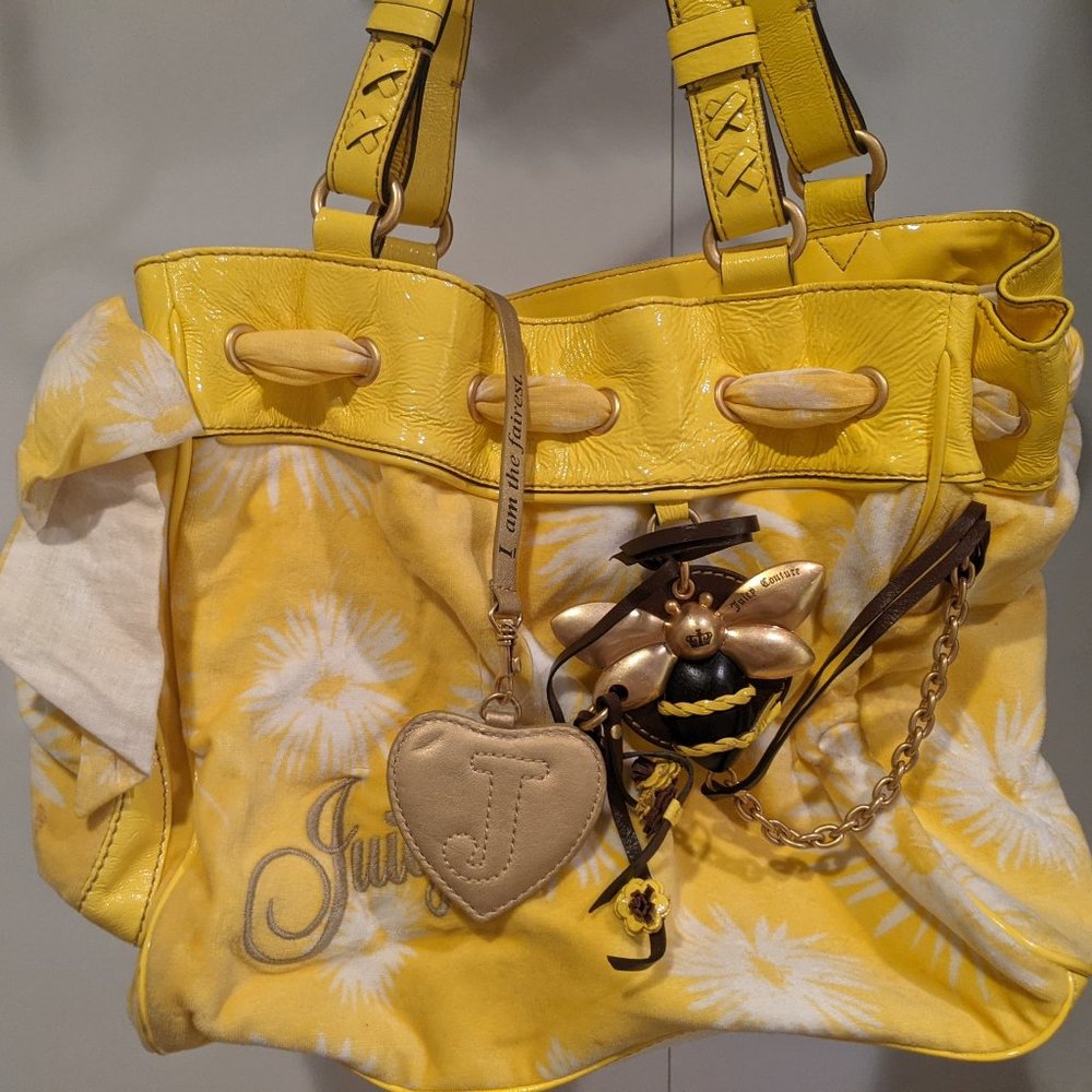 Vintage Y2K Juicy Couture Daydreamer Daisy Velour HandBag